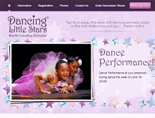 Tablet Screenshot of dancinglittlestarsnc.com